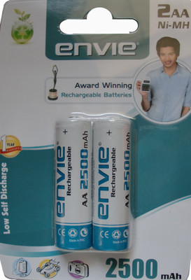 

Envie AA Size 2500 MA 1.2V (8 Pcs.) Rechargeable Ni-MH Battery