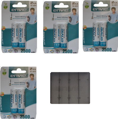 Envie Carry Case (1 Pc.) + AA 2500 MA 1.2V (8 Pcs.) Rechargeable Ni-MH Battery
