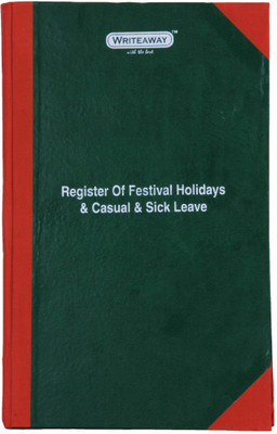 

Writeaway BSC00651 REG-51 1-Part Register of Festival Holidays & Casual & Sick Leave(1 Sets, Festival Holidays & Casual & Sick Leave)