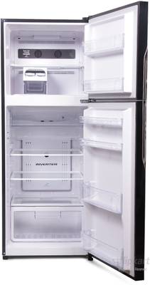 Hitachi 382 L Frost Free Double Door Refrigerator (R-VG400PND3- (GBK), Glass Black) 
