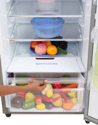 Godrej 261 L Frost Free Double Door Refrigerator (RT EON 261 P 3.4, Silver Meadow) 