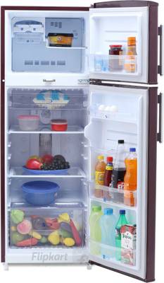Kelvinator 235 L Frost Free Double Door Refrigerator (KA242PMX, Maroon Pixel) 