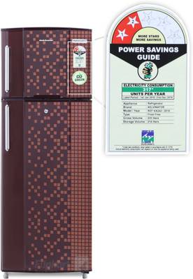 Kelvinator 235 L Frost Free Double Door Refrigerator (KA242PMX, Maroon Pixel) 