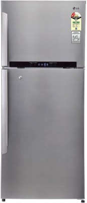 LG 546 L Frost Free Double Door 2 Star Refrigerator(Shiny Steel/Platinum Silver 3, GN-M702HLHM)