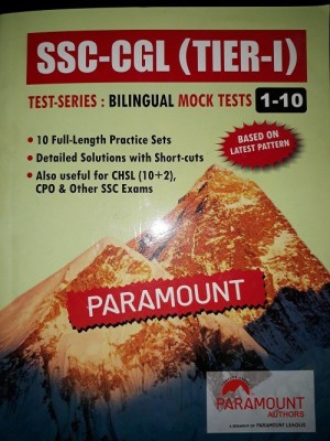 SSC-CGL (Tier - I) Test Series : Bilingual Mock Tests (1-10)(Paperback, Paramount)