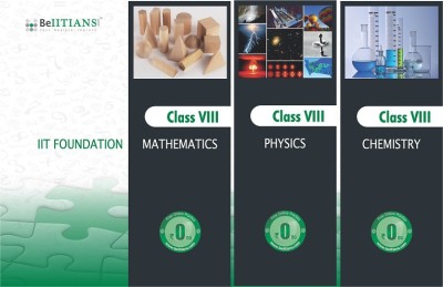 IIT Foundation Series-Class 8 (3 Books Inside!) Maths_Physics_Chem With Key & Sol_CD-ROM(Paperback, USN Edutech)