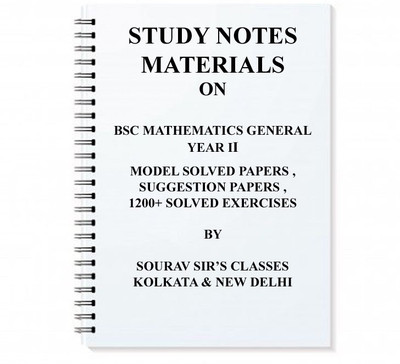 Study Material Notes On Bsc Statistics General Year Ii With Solved Exercises , Model Paper, Suggestion Papers(SPIRAL, SOURAV SIR'S CLASSES)