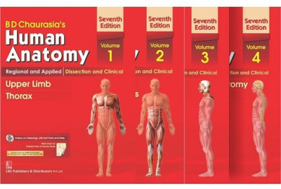 Human Anatomy By B D Chaurasia's 7th Edition(Set Of 4 Books) Vol-1,2,3&4(Paperback, BD Chaurasia's)