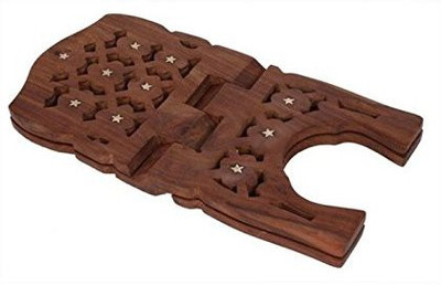 

Alishba Wooden Brown Rehal(Width (Open) = 26 cm : Height (Open) = 18 cm)