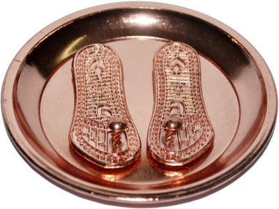 

Spiritual Max Lakshmi Charan Paduka Religious Footprint(Copper)