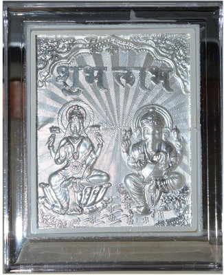 

Kataria Jewellers Lakshmi Ganesha 999 Purirty Silver Religious Frame
