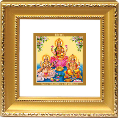 

Diviniti LAKSHMI, GANESH & SARASWATI Religious Frame