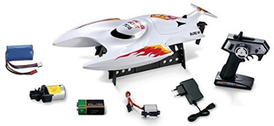 

Bo-Toys 2015 New Design 24G Rc Speed Boat Double Horse 7016(White)