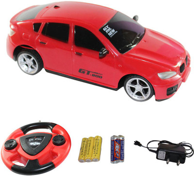 

Fantasy India Red Remote Control Rechargeable Toy Car with Steering(Red)