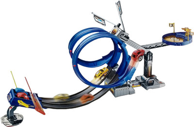 Darling Toys Double Loop Orbital Racing Car Track(Multicolor)