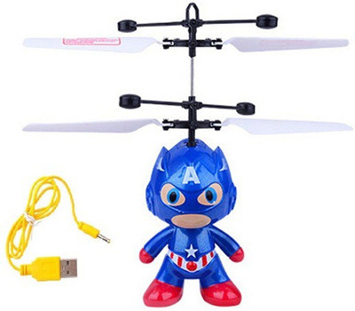 

ToysBuggy Flying Spaceman Captain America design Induction Control Aircraft(Blue)