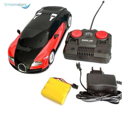 

Smilemakers Rechargeable Stylish Bugatti Car(Red, Black), Black;red