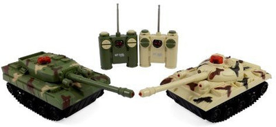 

Liberty Imports Rc Fighting Battle Tanks Set Of 2 Abrams Control Battling(Multicolor)