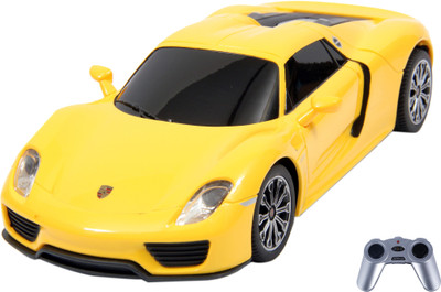 Toyhouse Radio Remote Control 1:24 Porsche 918 Spyder RC Scale Model Car Yellow (Yellow)(Yellow)
