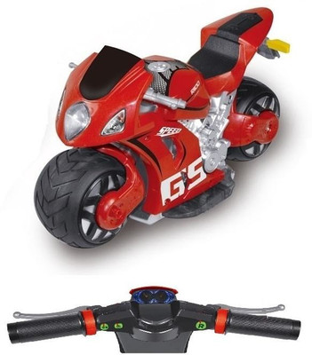 

Toys Bhoomi Ultra Fast 4D Moto 2.4Ghz 1:8 Scale Gravity Sensor Handlebar Remote Control RC Drift Bike with Bright LED Light & Sound(Red)
