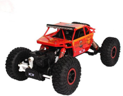 

Montez Rock Crawler 4x4 Radio Remote Control Car Monster Four Wheel Drive Truck Rally Rough & Tough Toy - Red(Red)