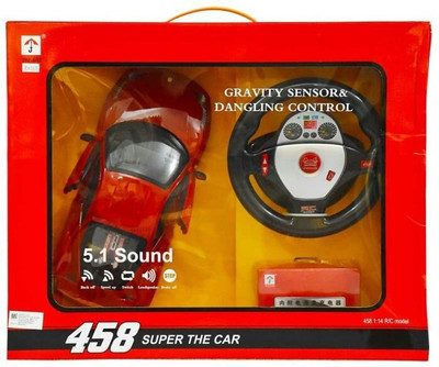 

SR Gifts 458 SUPER THE CAR Gravity Sensor with Steering Wheel - Powerful(Red)
