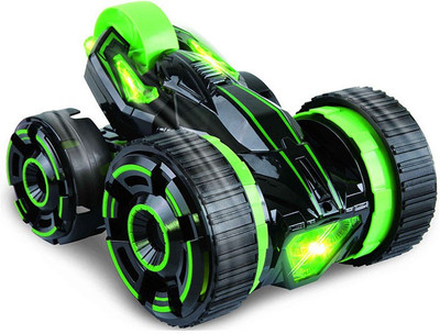 

Toys Bhoomi Super-Fast Shock Absorbing 5-Wheeled 6CH 2-sided Extreme High Speed Tumbling RC Stunt Race Car with Bright Led Lights(Green)