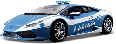Maisto Lamborghini Huracan LP 610-4 Polizia Remote Control Car 1/14 Scale(Blue and White)