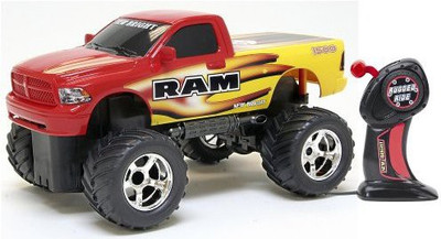 

New Bright Industries New Bright Control 118 Dodge Ram Truck Yellow & Red(Multicolor)