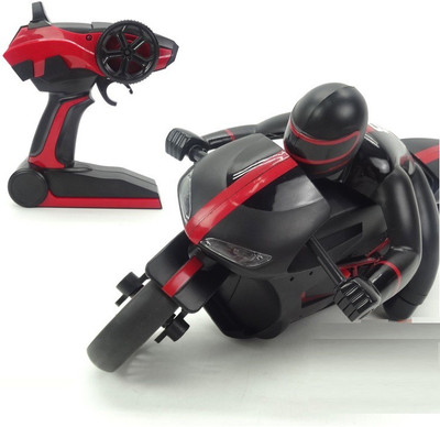 

Building Mart Super Fast 20 KM/H 2.4 GHz 1:18 Scale RC Motorcycle Bike with Bright LED Headlights(Red)