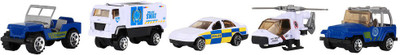 NYRWANA Die-Cast Race Freewheeler Police Vehicle(set of 5)(Multicolor)
