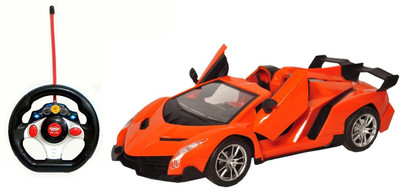 

ToysBuggy 1:16 Lamborghini Shaped Steering Remote Door Open Rechargeable Car(Multicolor)
