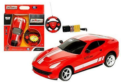 AM Enterprises Rechargeable RC Racing Jackmean Car with Steering(Red)