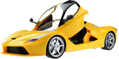 Turban Toys Battery Operated Remote Control Rechargeable Ferrari Car With Open Door(Yellow) available at flipkart for Rs.635