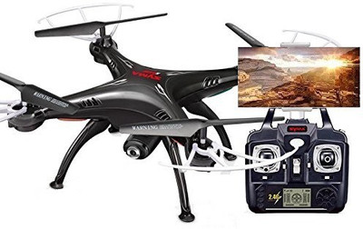 

SYMA Explorer 2MP HD WIFI CAMERA FPV QUADCOPTER (upgraded version 500 mah battery with 360* Air flips and auto stability)(Black)