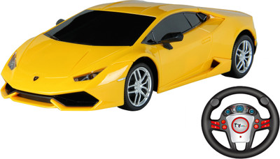 

Toy House Officially Licensed 1:24 Lamborghini Huracan LP610-4 Rechargeable car with Gravity sensor steering Remote, Yellow(Yellow)