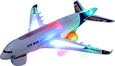 

Shape n Style Airplane Toy With Lights Effect & Self Rotating(Multicolor)