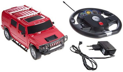 

Zest 4 Toyz Gravity sensing Steering scale 1:16 Hummer like die cast car with Rechargeable batteries & Charger Included(Red)