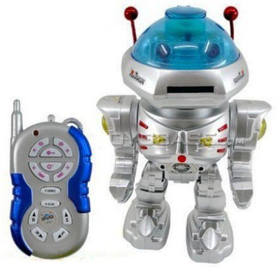 

Shop & Shoppee Radio Remote Controlled Dancing Robot With R/C Missile Disc Launcher(Silver)