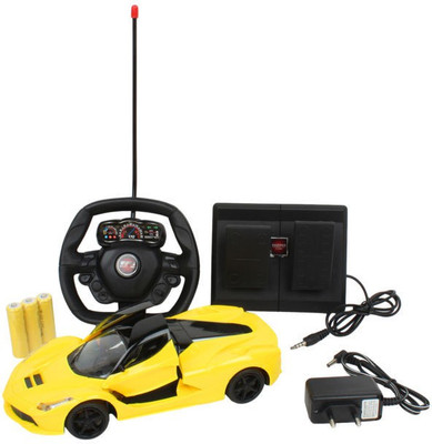 

ToysBuggy 1:18 Ferrari Style Remote Door Open Gravity Steering Wheel Pedal Shift Control Car(Yellow)