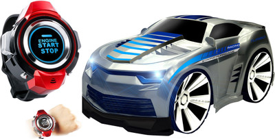 

Toys Bhoomi Powerful 2.4Ghz Voice Command Smart Watch Controlled High Speed RC Race Car with LED Head Lights(Silver)