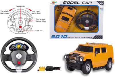 

Toys Bhoomi Steering Wheel Controlled 1:16 Scale Rechargeable RC Hummer Car(Yellow)