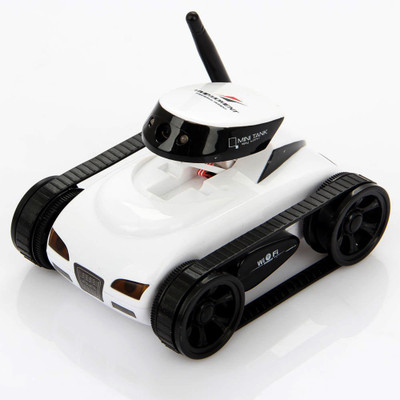 

Webby Rechargeable WiFi Spy Tank with Camera(White, Black), Black;white