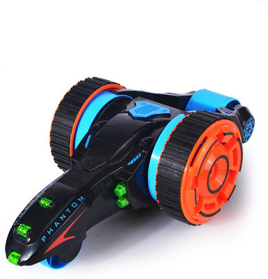 

Montez Super-Fast Shock Absorbing 5 Round 6CH 2-sided Extreme High Speed Tumbling RC Stunt Race Car(Black)