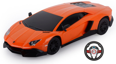 Toyhouse 1:24 Lamborghini Aventador Lp720-4 W Gravity Sensor Steering Rechargeable Rc Caro(Orange)