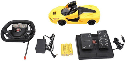 

Variety Gift Centre RC OPEN DOOR LUXURY TOY CAR WITH FOOT CONTROL(Yellow)