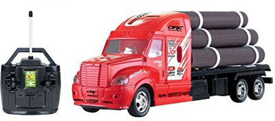 

Liberty Imports R/C Control Semi Truck Tractor Trailer Flatbed W/ Logs(Multicolor)