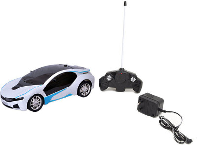 

Fantasy India Remote Control Rechargeable Toy Car with 3D Led light(White)