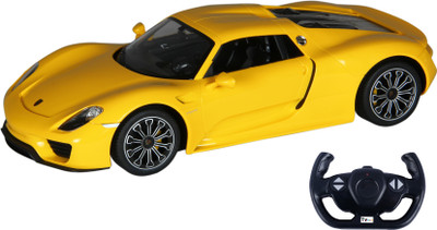 

Toy House Officially Licensed 1:14 Porsche 918 Spyder RC Scale Model Car, Yellow(Yellow)