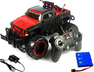 

MousePotato 1:16 Hummer Rock Crawler Monster Truck Racing Car Rechargeable (Red&Black)(Red)